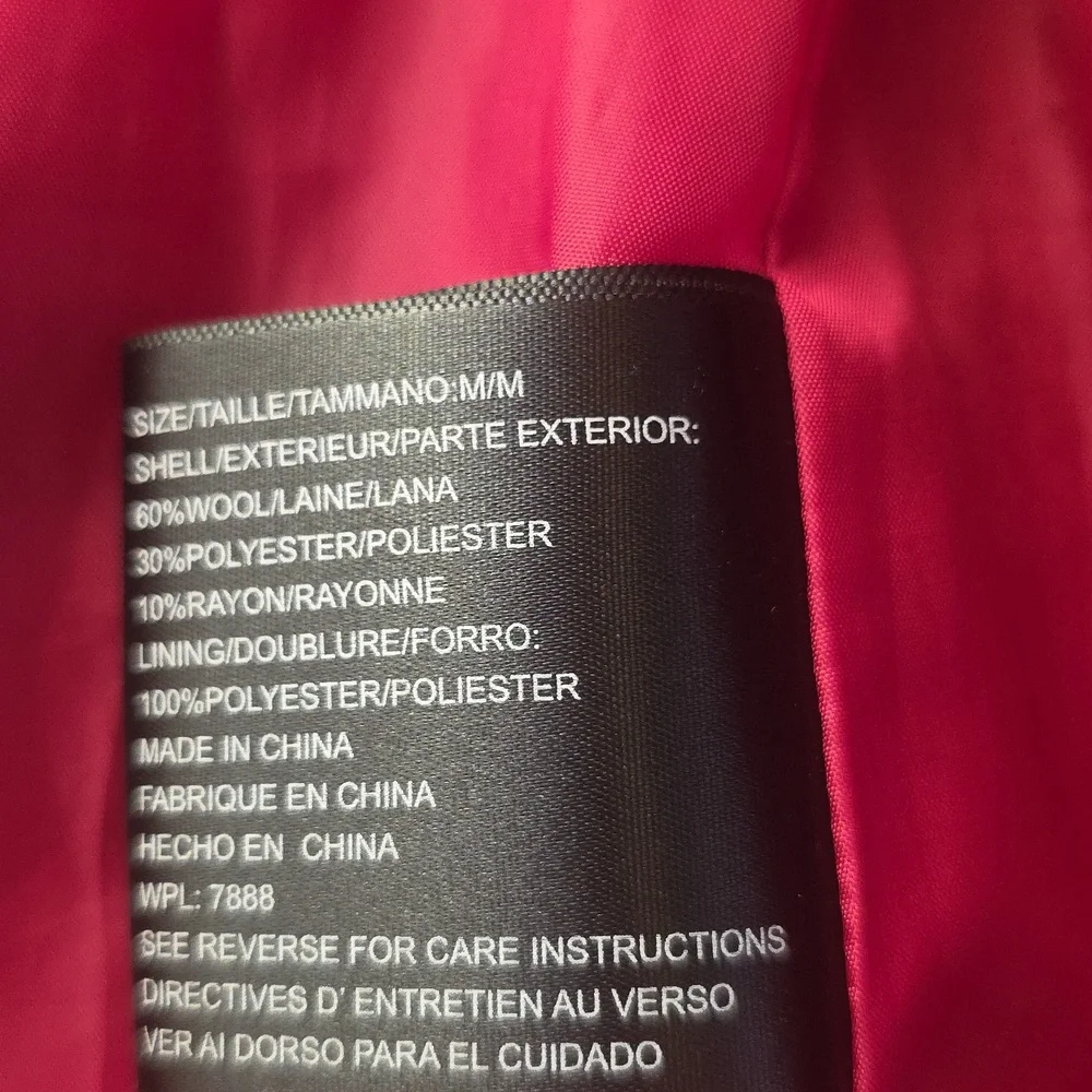 Michael Kors Vibrant‎ Red Pea Coat Medoum